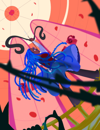 Preview image of an illustration, titled "Rose Versus Terrarium"