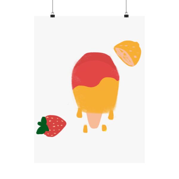 Strawberry Lemonade Popsicle Melt - Matte Vertical Poster