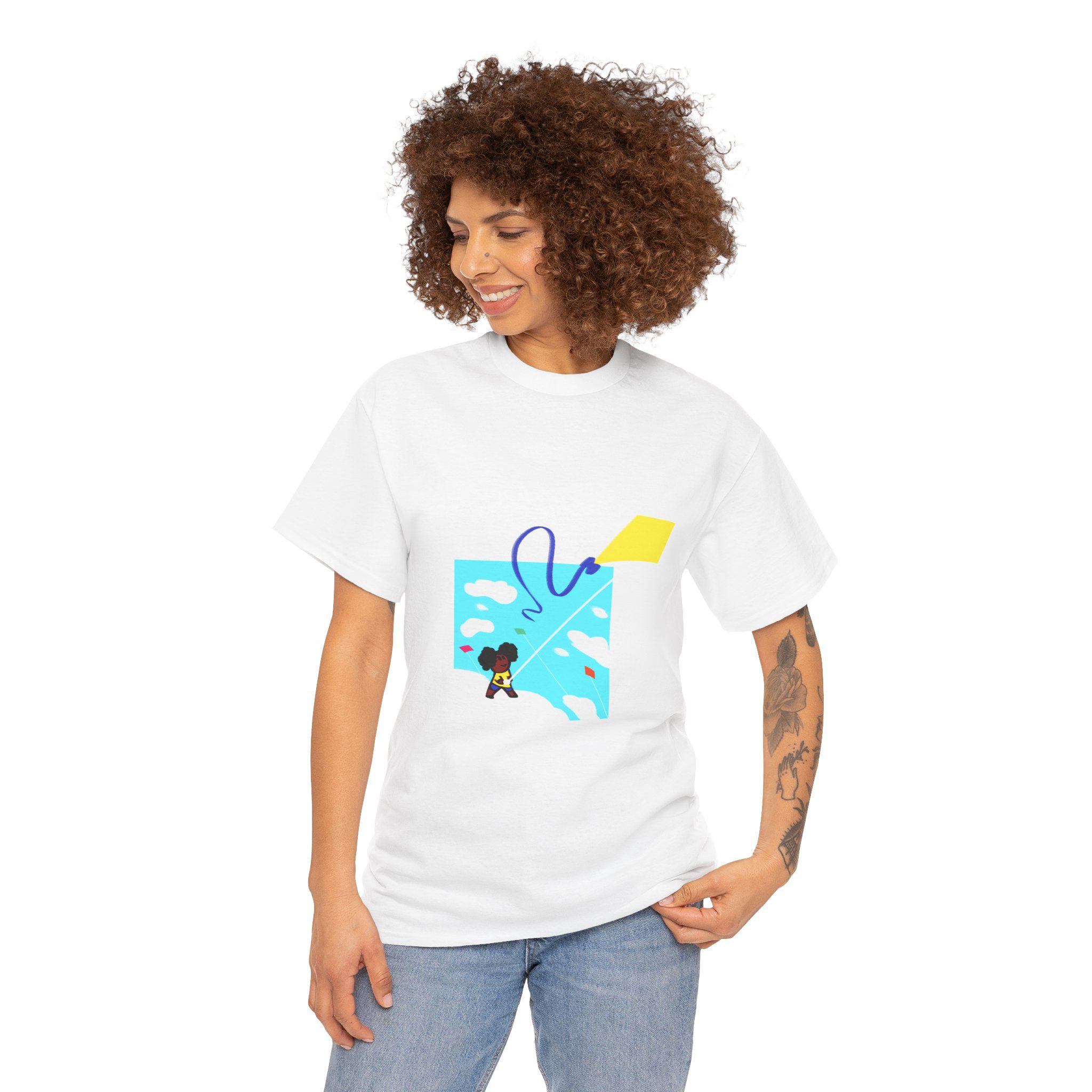 Sky High Kite Flight - Unisex Cotton Tee