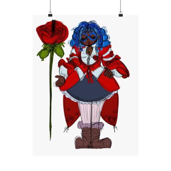 Rosy Hero - Matte Vertical Poster