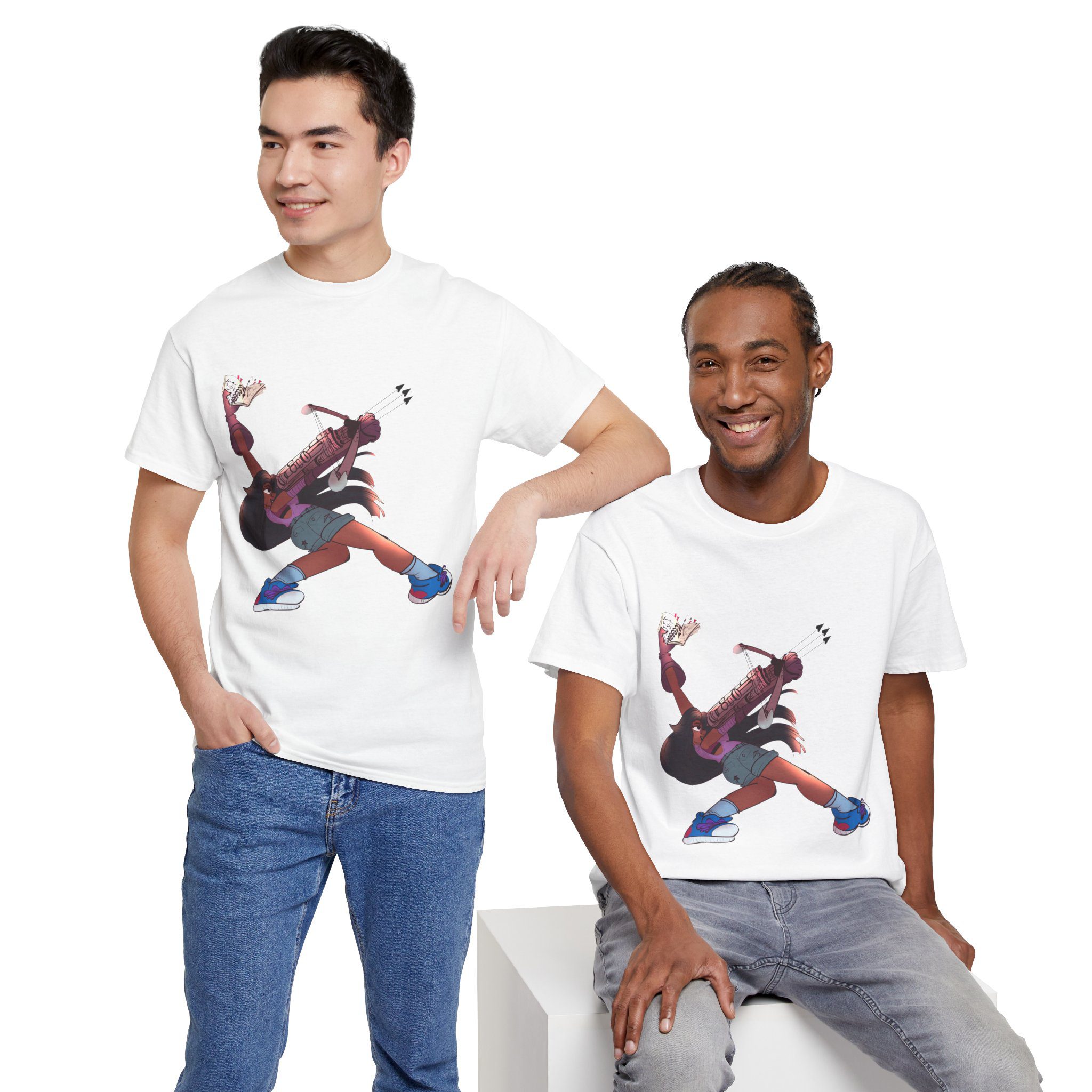 Crossbow Hero - Unisex Cotton Tee - Image 3