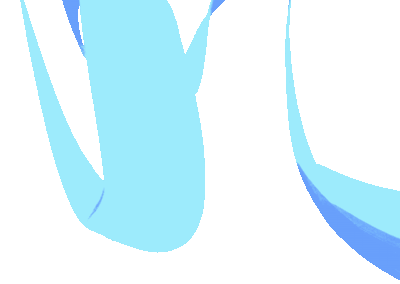 Hand-drawn 2D digital art, a looping animation of tee shirts on hangers zooming down a looping rack that looks like a roller coaster track.