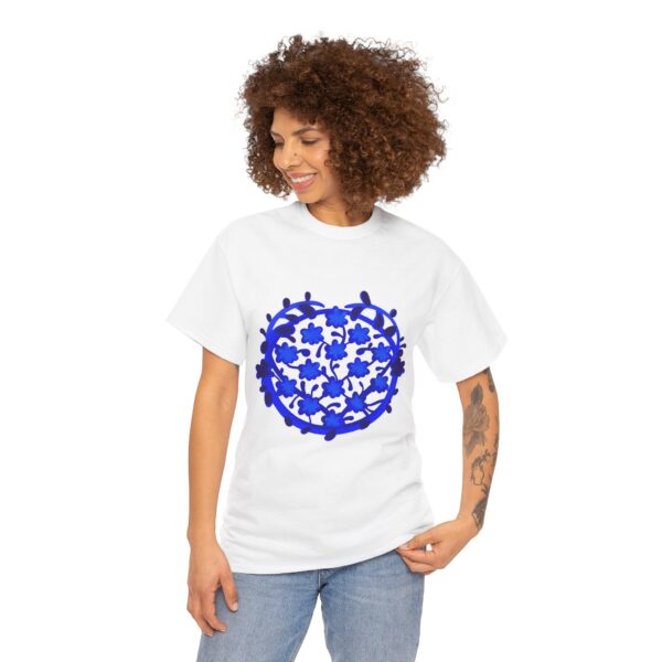 Blooming Blue Flowers - Unisex Cotton Tee