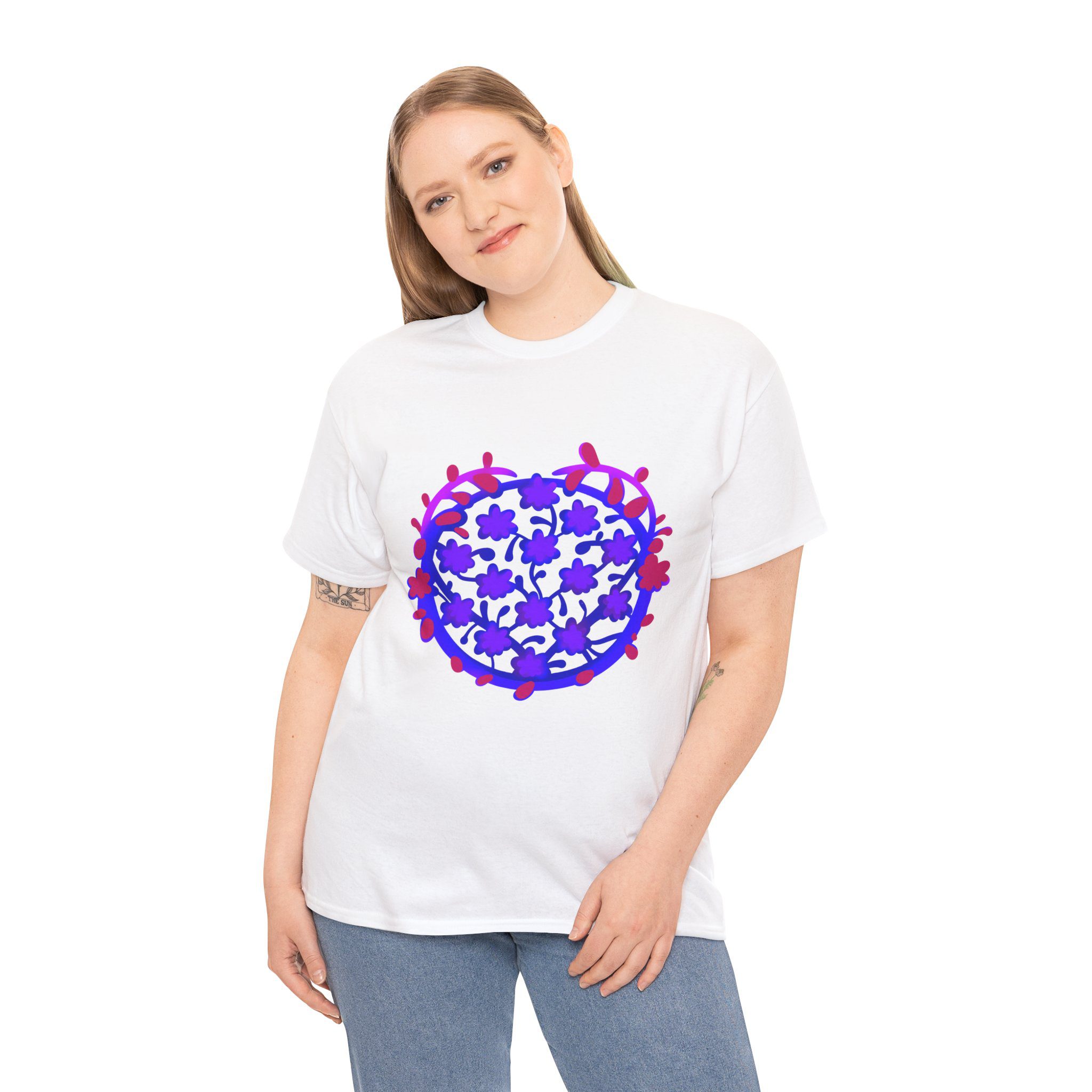Blooming Dawn Flowers - Unisex Cotton Tee