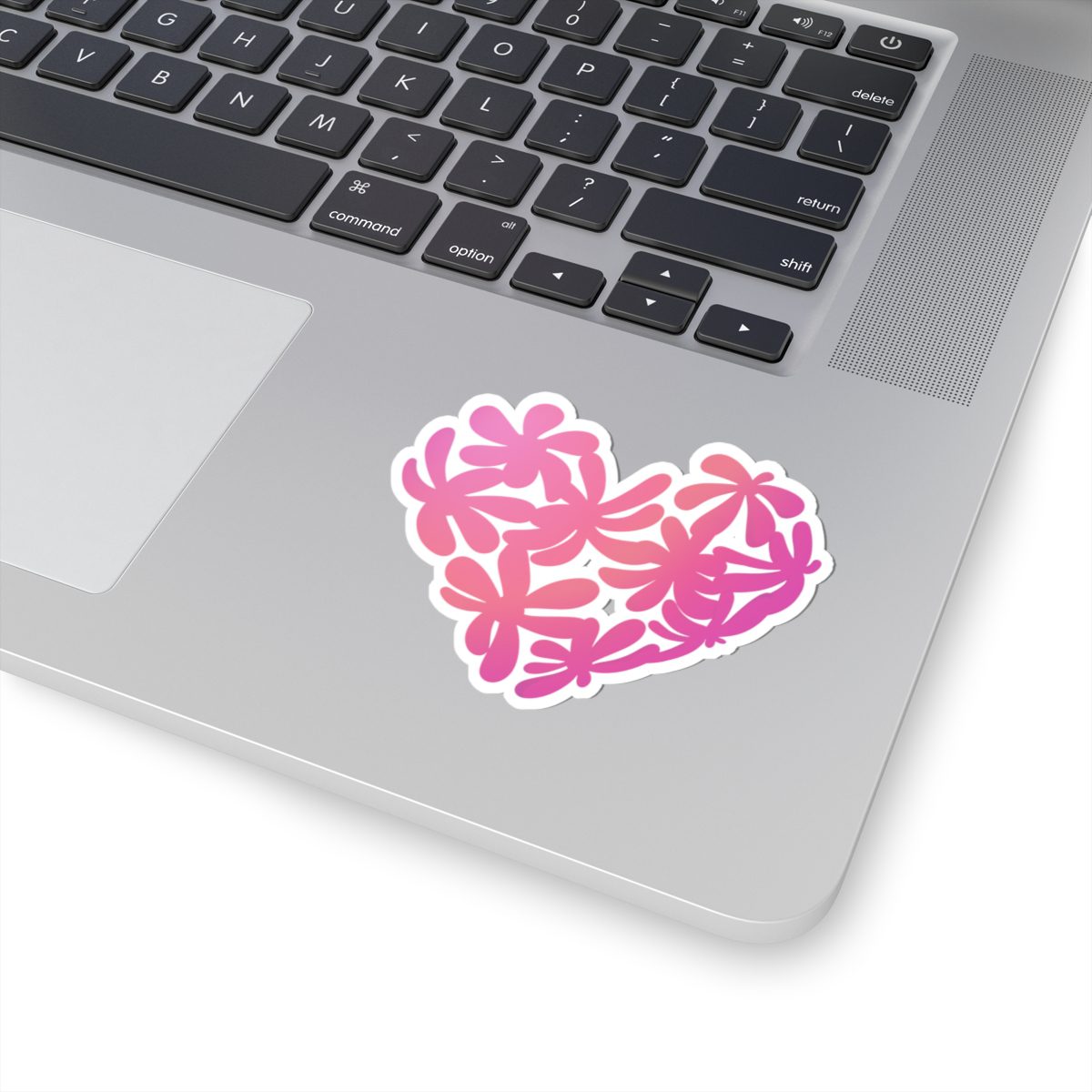 I Heart Sweet Pink Flowers - Kiss-Cut Vinyl Sticker